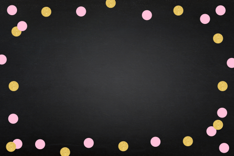 Communiekaart meisje fotocollage dots roze goudlook