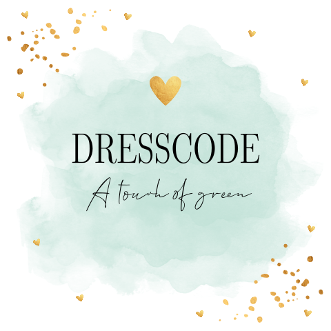 Dresscode bruiloft waterverf confetti goudlook