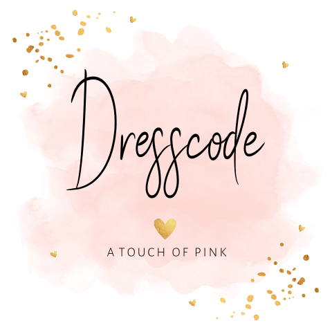 Dresscode kaartje huwelijk roze confetti goudlook