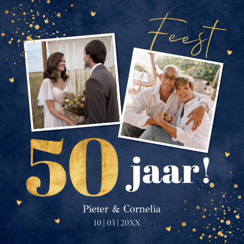 Jubileumkaart 50 jaar getrouwd