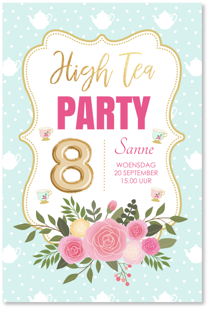 Onwijs High tea uitnodiging EG-61