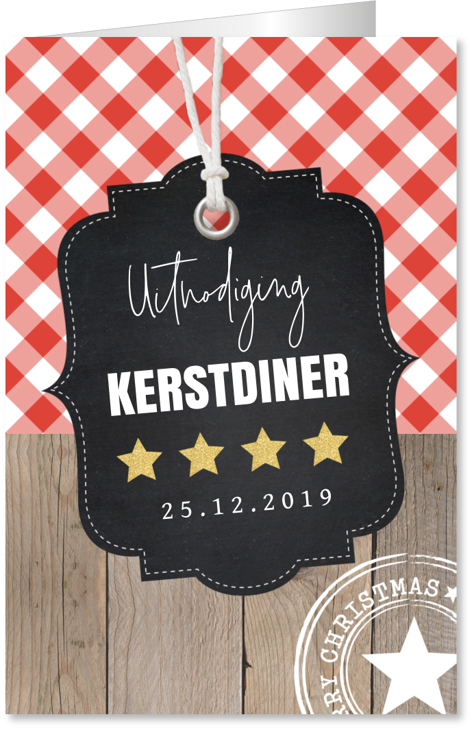 Nieuw Kerstdiner uitnodigingen VY-92