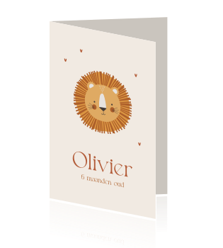 Mijlpaalkaart 6 Maanden Baby Zwart Wit